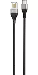 Кабель XO NB188 Double-sided USB-A - Type-C 12w 2.4a 1м cable Black - фото Кабель XO NB188 Double-sided USB-A - Type-C 12w 2.4a 1м cable Black