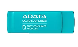 Флешка ADATA 128 GB UC310 Eco USB 3.2 (UC310E-128G-RGN) green - фото Флешка ADATA 128 GB UC310 Eco USB 3.2 (UC310E-128G-RGN) green