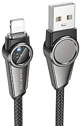 Кабель Borofone BU49 Shine Intelligent Power-Off USB-A - Lightning 12w 2.4a 1.2м cable Black - фото Кабель Borofone BU49 Shine Intelligent Power-Off USB-A - Lightning 12w 2.4a 1.2м cable Black