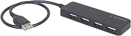 USB-A хаб Gembird 4-in-1 black (UHB-U2P4-06) - фото USB-A хаб Gembird 4-in-1 black (UHB-U2P4-06)