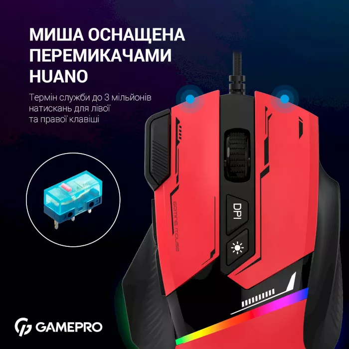 Компьютерная мышка GamePro GM300R Red - фото 8
