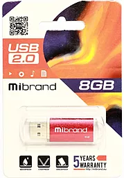 Флешка Mibrand Cougar 8GB USB 2.0 (MI2.0/CU8P1R) Red - мініатюра 2