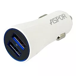 Автомобильное зарядное устройство Aspor A902 Plus 2USB 3.4A White (920004)