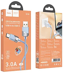 Кабель Hoco U132 USB-A - Type-C 15w 3a 1.2м cable sky Blue - миниатюра 5 Кабель Hoco U132 USB-A - Type-C 15w 3a 1.2м cable sky Blue - миниатюра 5