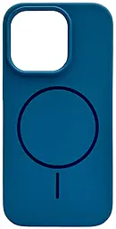 Чехол Silicone Case Full Fine Ring MagSafe для Apple iPhone 16 Pro Azure - фото Чехол Silicone Case Full Fine Ring MagSafe для Apple iPhone 16 Pro Azure