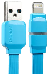Кабель Remax Breathe USB-A - Lightning 12w 2.4a 1м cable Blue (RC-029i) - фото Кабель Remax Breathe USB-A - Lightning 12w 2.4a 1м cable Blue (RC-029i)
