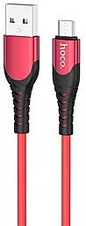 Кабель Hoco U80 Cool Silicone USB-A - micro USB 12w 2.4a 1.2м cable Red - фото Кабель Hoco U80 Cool Silicone USB-A - micro USB 12w 2.4a 1.2м cable Red