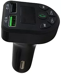 Автомобільний зарядний пристрій з FM трансмітером Allison ALS-A85 15w 2xUSB-A ports car charger black