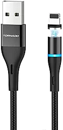 Кабель Tornado Magnetic TX5 USB-A - Lightning 12w 2.4a 1.2м cable Black - фото Кабель Tornado Magnetic TX5 USB-A - Lightning 12w 2.4a 1.2м cable Black