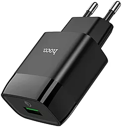 Мережевий зарядний пристрій з швидкою зарядкою Hoco C72Q Glorious 18w USB-A + micro USB сable black - мініатюра 6