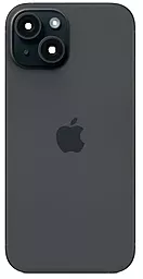 Задняя крышка корпуса Apple iPhone 15 со стеклом камеры Black - фото Задняя крышка корпуса Apple iPhone 15 со стеклом камеры Black