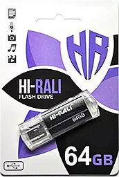 Флешка Hi-Rali Rocket Series 64GB USB 2.0 (HI-64GBVCBK) Black