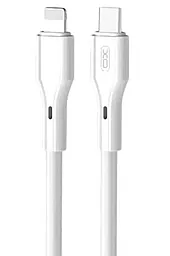 Кабель XO NB-Q231A Rock Series USB Type-C - Lightning 27w 3a 1м PD сable White - фото Кабель XO NB-Q231A Rock Series USB Type-C - Lightning 27w 3a 1м PD сable White