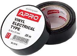 Изолента APRO 0.14мм х 17мм х 10м черная - фото Изолента APRO 0.14мм х 17мм х 10м черная