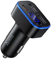 Автомобильное зарядное устройство Hoco Z63A 42w PD 2xUSB-A/USB-C ports car charger Black - фото Автомобильное зарядное устройство Hoco Z63A 42w PD 2xUSB-A/USB-C ports car charger Black