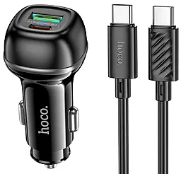Автомобільний зарядний пристрій Hoco Z58A 48w PD USB-C/USB-A ports charger + USB-C to USB cable black - фото Автомобільний зарядний пристрій Hoco Z58A 48w PD USB-C/USB-A ports charger + USB-C to USB cable black