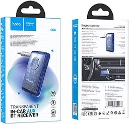 Блютуз-адаптер Hoco E66 Transparent Discovery Edition AUX BT Receiver Dark blue - мініатюра 4 Блютуз-адаптер Hoco E66 Transparent Discovery Edition AUX BT Receiver Dark blue - мініатюра 4