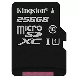 Карта памяти Kingston microSDXC 256GB Class 10 UHS-I U1 + SD-адаптер (SDC10G2/256GB) - миниатюра 2