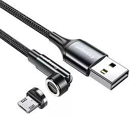USB Кабель Essager Victron Rotate Magnetic 12w 2.4a micro USB cable black (EXCCXM-WC0G)