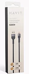 Кабель USB Havit HV-CB622C USB Lightning Cable Black - миниатюра 3