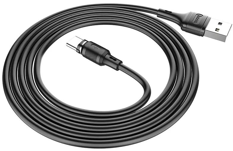 Кабель Hoco X52 Sereno USB-A - Type-C 15w 3a 1м cable Black - фото 5