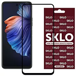 Захисне скло SKLO 3D (full glue) для TECNO Spark 8 Pro Чорний
