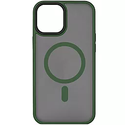 Чехол Epik TPU+PC Metal Buttons with MagSafe для Apple iPhone 15 Green