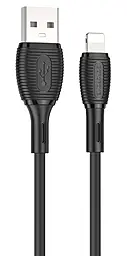 Кабель Borofone BX86 Advantage Silicone USB-A - Lightning 12w 2.4a 1м cable Black - фото Кабель Borofone BX86 Advantage Silicone USB-A - Lightning 12w 2.4a 1м cable Black
