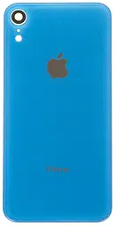 Задняя крышка корпуса Apple iPhone XR со стеклом камеры Blue - фото Задняя крышка корпуса Apple iPhone XR со стеклом камеры Blue