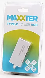 USB Type-C хаб Maxxter 4хUSB2.0 (HC-204) White - миниатюра 2