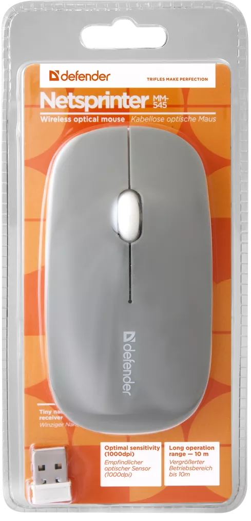Компьютерная мышка Defender NetSprinter MM-545 (52545) Grey-White - фото 4