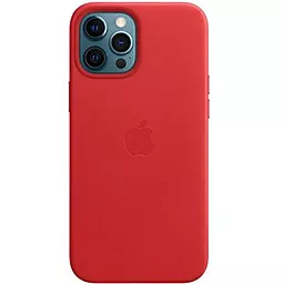 Чехол Apple для моб. телефона Apple iPhone 12 Pro Max Leather Case with MagSafe Red