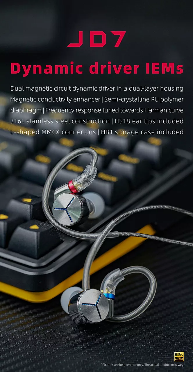 Навушники FiiO JD7 Silver - фото 2
