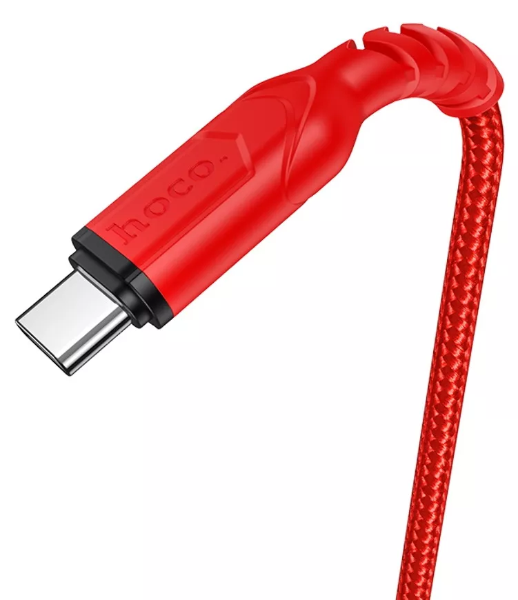 Кабель Hoco X59 Victory Charging USB-A - Type-C 15w 3a 1м cable Red - фото 3