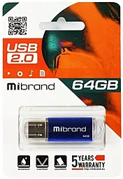 Флешка Mibrand Cougar 64GB USB 2.0 (MI2.0/CU64P1U) Blue - миниатюра 4