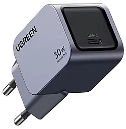 Сетевое зарядное устройство Ugreen X703 Nexode Pro 30w USB-C GaN fast charger grey (35006) - фото Сетевое зарядное устройство Ugreen X703 Nexode Pro 30w USB-C GaN fast charger grey (35006)