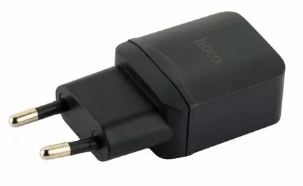 Сетевое зарядное устройство Hoco C22A 2.4a home charger + Lightning cable black - фото 2