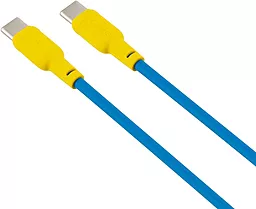 Кабель Gelius Full Silicon USB Type-C - Type-C 60w 3a 1м PD cable Yellow/Blue (GP-UCN001CC) - миниатюра 2 Кабель Gelius Full Silicon USB Type-C - Type-C 60w 3a 1м PD cable Yellow/Blue (GP-UCN001CC) - миниатюра 2
