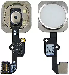 Внешняя кнопка Home Apple iPhone 6 / iPhone 6 Plus со шлейфом Original Silver - фото Внешняя кнопка Home Apple iPhone 6 / iPhone 6 Plus со шлейфом Original Silver