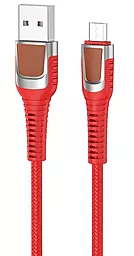 Кабель Hoco U81 Jazz USB-A - micro USB 12w 2.4a 1.2м cable Red - фото Кабель Hoco U81 Jazz USB-A - micro USB 12w 2.4a 1.2м cable Red