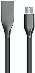 Кабель PowerPlant USB-A - micro USB 12w 2.4а 2м cable Black (CA911233)