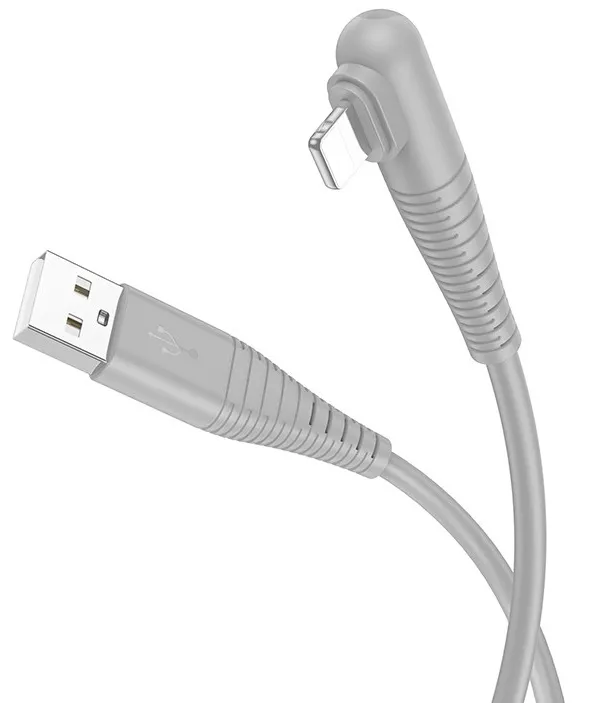 Кабель Borofone BX105 Corriente USB-A - Lightning 12w 2.4a 1м cable Gray - фото 4