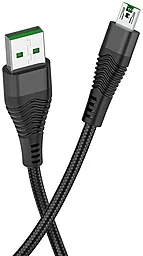Кабель USB Hoco U53 Flash 4A micro USB Cable Black - миниатюра 2