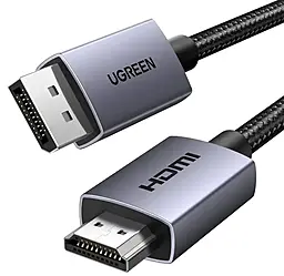 Видеокабель DP125 DisplayPort - HDMI v2.0 4k 30hz 3m black (35843) Ugreen - фото Видеокабель DP125 DisplayPort - HDMI v2.0 4k 30hz 3m black (35843) Ugreen
