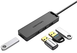 Мультипортовый USB-A хаб Vention 4-in-1 black (CHLBB) - миниатюра 3