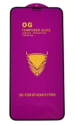 Захисне скло OG для Apple iPhone X/iPhone XS/iPhone 11 Pro Black (тех. упаковка)