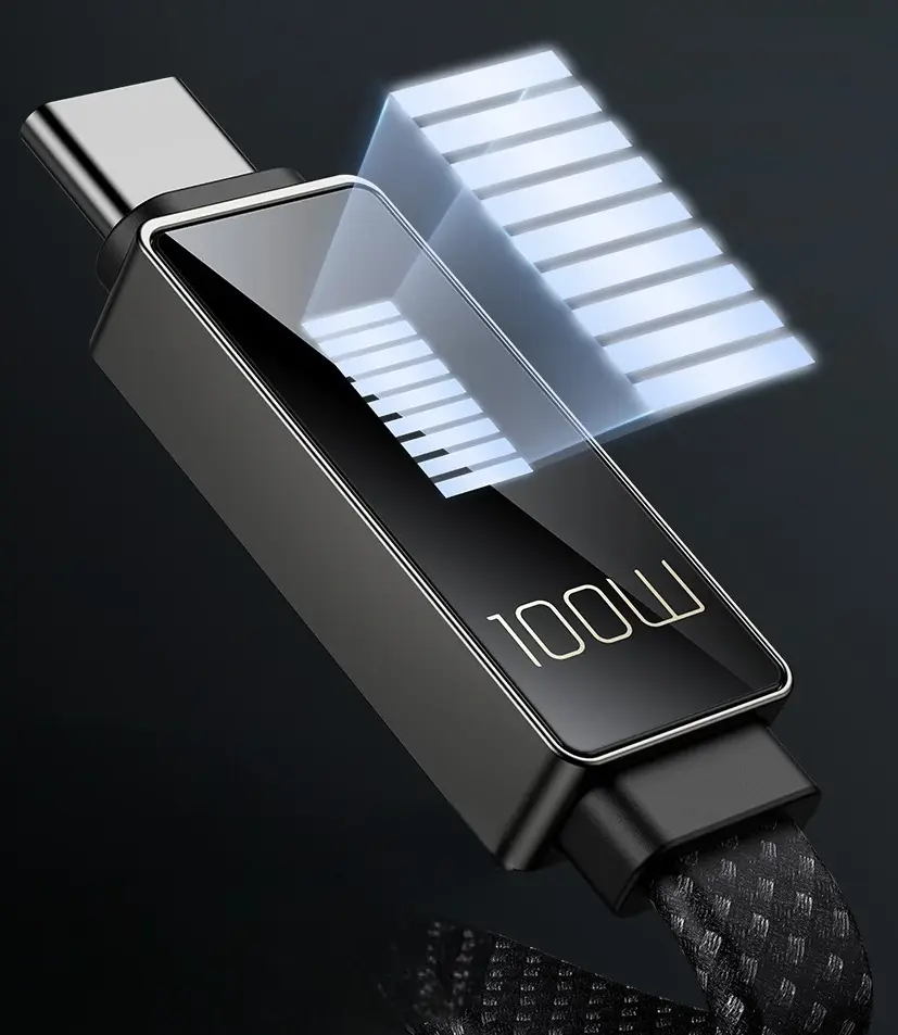 Кабель McDodo LED Display USB-A - Type-C 100w 6a 1.2м cable Black (CA-4980) - фото 8