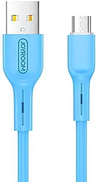Кабель Joyroom S-M357S Colorful USB-A - micro USB 12w 2.4a 1м cable Blue - фото Кабель Joyroom S-M357S Colorful USB-A - micro USB 12w 2.4a 1м cable Blue