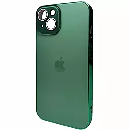 Чехол AG Glass Sapphire Frame MagSafe Logo for Apple iPhone 15 Cangling Green