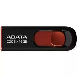 Флешка ADATA 16Gb C008 Black/Red USB 2.0 (AC008-16G-RKD)